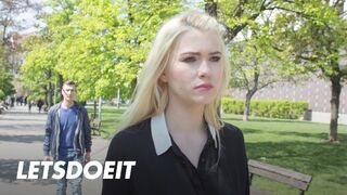 Csábos lengyel szöszi Misha Cross lecummantja a külföldi vastag fazt külföldön és jól meglovagolja
