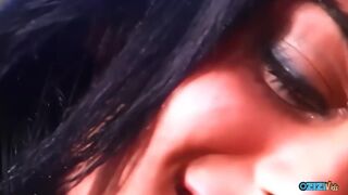 Doggy hajón taszítja a szöszke pici tőgyes milf-et a perem szélére